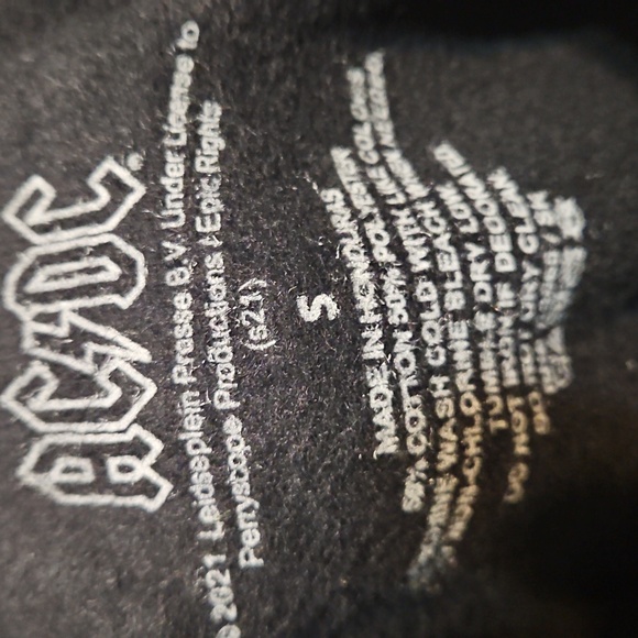 NWT AC/DC Angus Young Graphic Print Black Hoodie - Picture 5 of 7